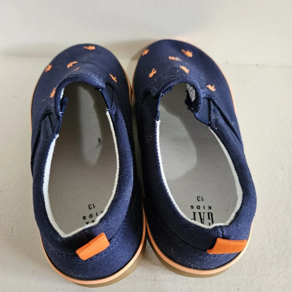 Gap Kids Embroidered Palm Trees Canvas Slip On Shoes Sz 13
